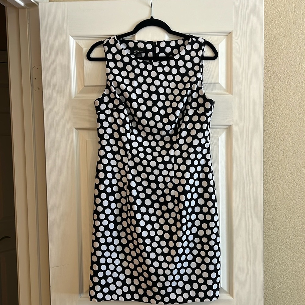Alex polka dot sheath dress